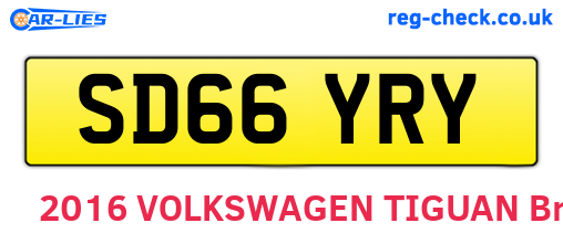 SD66YRY are the vehicle registration plates.
