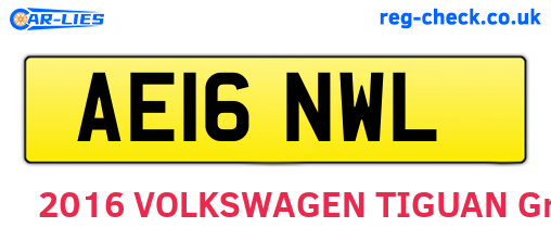 AE16NWL are the vehicle registration plates.
