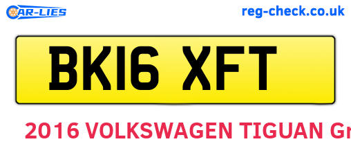 BK16XFT are the vehicle registration plates.