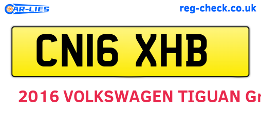 CN16XHB are the vehicle registration plates.