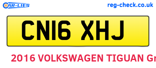 CN16XHJ are the vehicle registration plates.