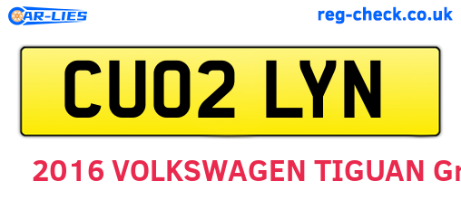 CU02LYN are the vehicle registration plates.