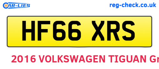 HF66XRS are the vehicle registration plates.