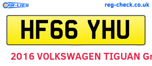 HF66YHU are the vehicle registration plates.