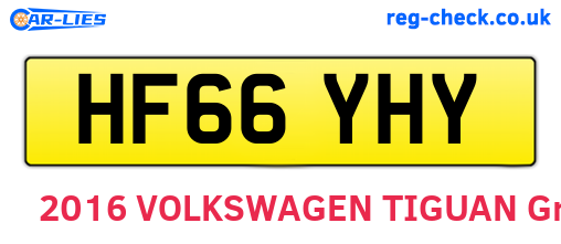 HF66YHY are the vehicle registration plates.
