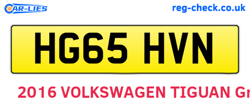 HG65HVN are the vehicle registration plates.