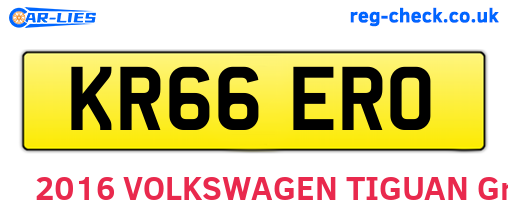 KR66ERO are the vehicle registration plates.