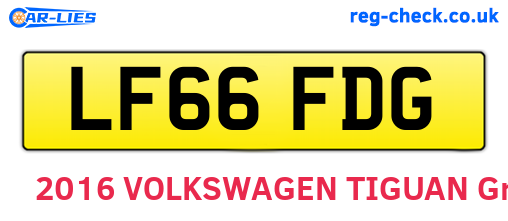 LF66FDG are the vehicle registration plates.