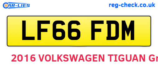 LF66FDM are the vehicle registration plates.