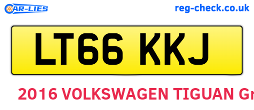 LT66KKJ are the vehicle registration plates.