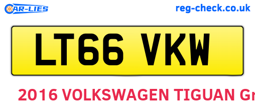 LT66VKW are the vehicle registration plates.