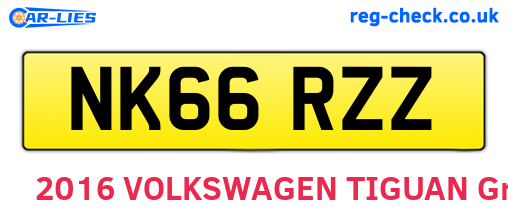NK66RZZ are the vehicle registration plates.