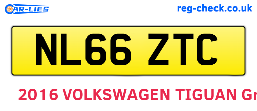 NL66ZTC are the vehicle registration plates.