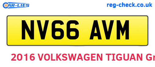 NV66AVM are the vehicle registration plates.