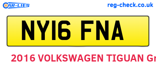 NY16FNA are the vehicle registration plates.