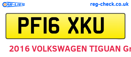 PF16XKU are the vehicle registration plates.