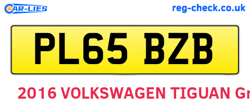 PL65BZB are the vehicle registration plates.