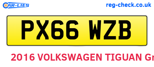 PX66WZB are the vehicle registration plates.