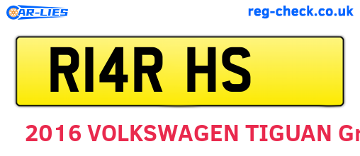 R14RHS are the vehicle registration plates.