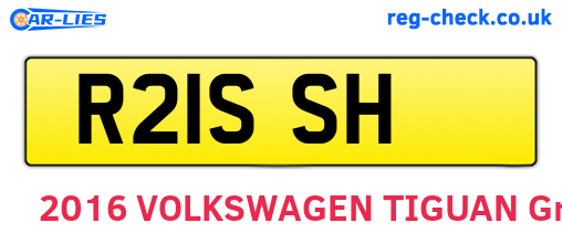 R21SSH are the vehicle registration plates.