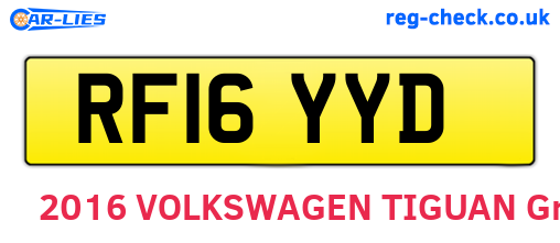 RF16YYD are the vehicle registration plates.