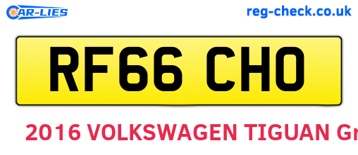 RF66CHO are the vehicle registration plates.