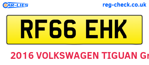RF66EHK are the vehicle registration plates.