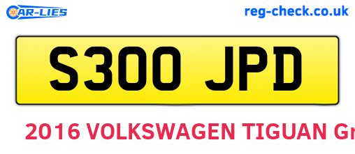 S300JPD are the vehicle registration plates.