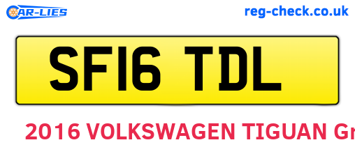 SF16TDL are the vehicle registration plates.