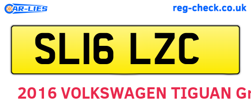 SL16LZC are the vehicle registration plates.