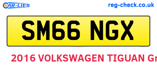 SM66NGX are the vehicle registration plates.
