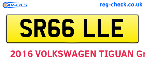 SR66LLE are the vehicle registration plates.