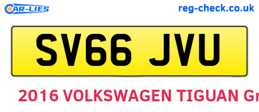 SV66JVU are the vehicle registration plates.