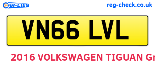 VN66LVL are the vehicle registration plates.