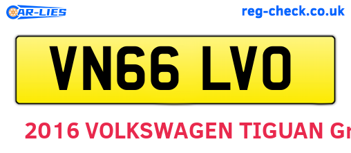 VN66LVO are the vehicle registration plates.