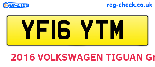 YF16YTM are the vehicle registration plates.