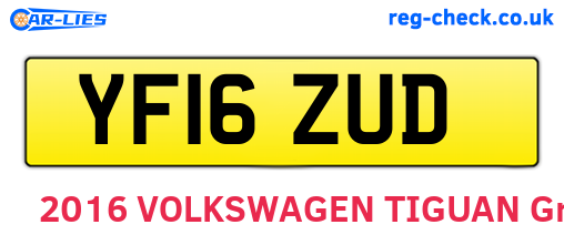 YF16ZUD are the vehicle registration plates.