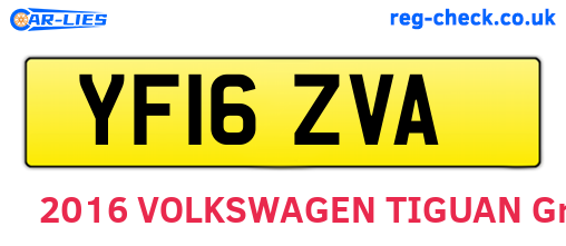 YF16ZVA are the vehicle registration plates.