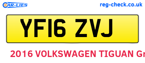 YF16ZVJ are the vehicle registration plates.