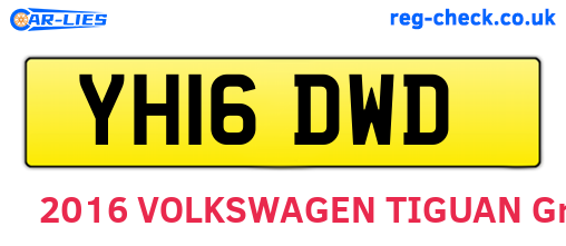YH16DWD are the vehicle registration plates.