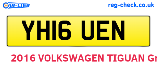 YH16UEN are the vehicle registration plates.