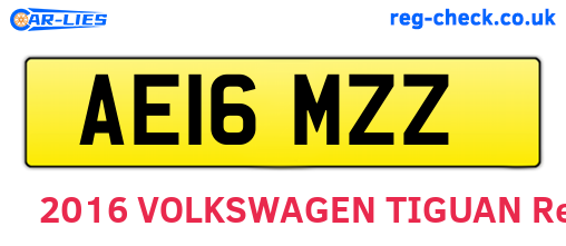 AE16MZZ are the vehicle registration plates.
