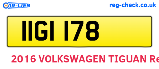 IIG1178 are the vehicle registration plates.