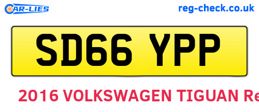 SD66YPP are the vehicle registration plates.