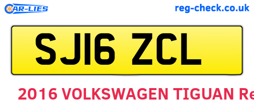 SJ16ZCL are the vehicle registration plates.