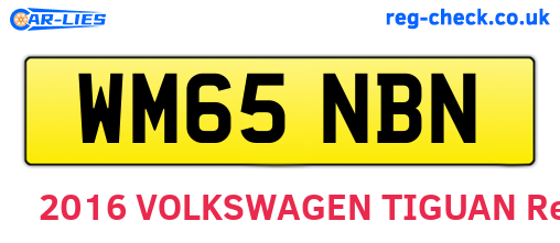 WM65NBN are the vehicle registration plates.