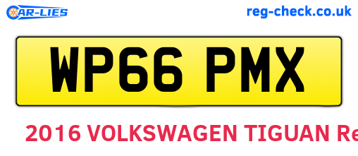WP66PMX are the vehicle registration plates.