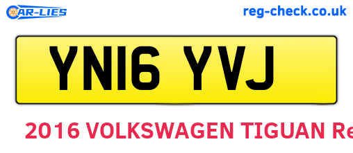YN16YVJ are the vehicle registration plates.