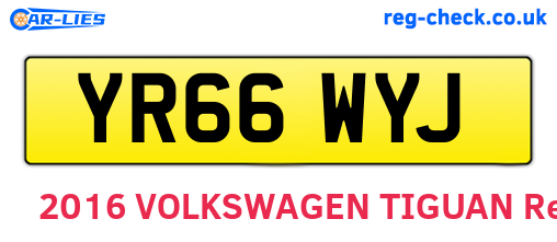 YR66WYJ are the vehicle registration plates.
