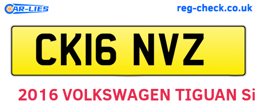 CK16NVZ are the vehicle registration plates.